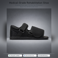 Chaussure post-opératoire à bout carré OEM ODM JW804 avec housse amovible et semelle rigide compensée pour la récupération des blessures à l'orteil et du hallux valgus