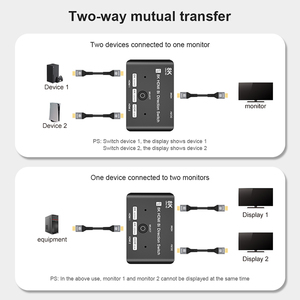 A041-<span class=keywords><strong>2</strong></span> per interruttore Bi-direzione 8K <span class=keywords><strong>HDMI</strong></span> <span class=keywords><strong>2</strong></span> ingresso <span class=keywords><strong>1</strong></span> uscita interruttore Video 2x1 porta Splitter interruttore per 8K Display per cavo <span class=keywords><strong>HDMI</strong></span> - Product Image 2