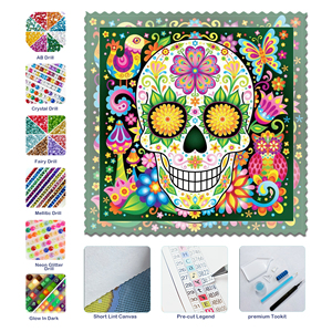 <span class=keywords><strong>Peinture</strong></span> Diamant 5D DIY : Kits <span class=keywords><strong>d</strong></span>'<span class=keywords><strong>Art</strong></span> Diamant Crâne pour <span class=keywords><strong>D</strong></span>ébutants – <span class=keywords><strong>D</strong></span>écoration Maison, <span class=keywords><strong>Peinture</strong></span> par Numéros, Cadeau - Product Image 1