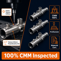 Boîtier d'endoscope de qualité médicale usiné CNC 5 axes de précision, acier inoxydable 304 de 0,005 mm, certifié ISO 9001, usinage par électroérosion à fil et brochage