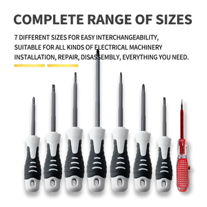 <b>Screwdriver</b> Set 8 Pc Insulated Anti Slip Handle Cross Flat Head Diy Repair Tool Kit - Product Image 5