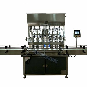 Ligne de production automatique à 6 têtes de remplissage et 4 roues de bouchage avec commande servo - Product Image 1