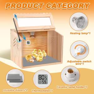Houten transparante kuikenbroedkooi, huisdierkweekkooi voor kwartels, geventileerd, geschikt voor alle seizoenen, universele dierenkooi - Product Image 5