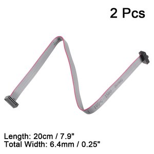 Câble plat à 10 broches SATA Uxcell, connecteur femelle, 20 cm, pas de 1,27 mm, pour câblage interne dans les équipements de bureau, les machines vidéo - Product Image 3