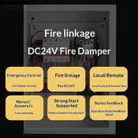 Boîtier de commande électrique pour ventilateur d'extraction de fumée et amortisseur coupe-feu, 380V/220V DC24V, simple vitesse, double alimentation, avec interverrouillage