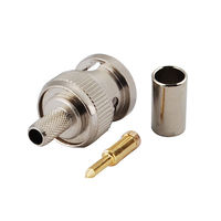 Conector BNC de Latón para Cable Coaxial RG6 RG59