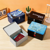 Boîte en étain décorative personnalisée en plusieurs couleurs pour la chambre des enfants ou l'emballage de cadeaux