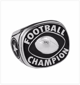 Anillo Deportivo de Campeonato de Fútbol Americano Personalizado, Clásico, Chapado en Oro Rosa, de Acero Inoxidable, para Unisex - Product Image 2