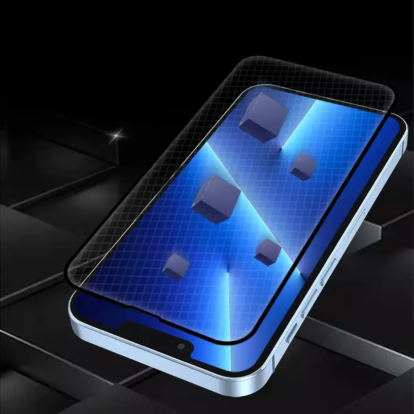Pelindung layar ponsel, Premium 2.5d 9H kaca Tempered Anti gores lem sutra pelindung layar ponsel untuk iPhone XS XR 11 12 13 14 15 pro Max
