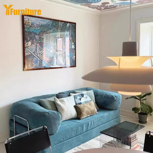 Minimalistische Corduroy Woonkamer Modulaire Sectionele Gezellige Slaapbank Vacuüm Gecomprimeerde Bank