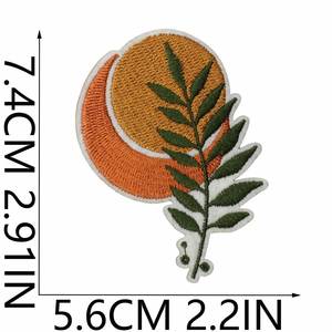 แผ่นปะติดรูปหมีสีน้ำตาลกาแฟ ลายดอกไม้ ใบไม้ เห็ด และหัวใจ สำหรับตกแต่งเสื้อผ้าและกระเป๋าเป้ - Product Image 2