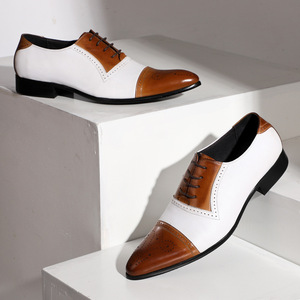 Chaussures de mariage modernes en cuir à enfiler avec doublure respirante, soutien de la voûte plantaire imperméable et semelle résistante à l'usure pour homme – Tendance - Product Image 4