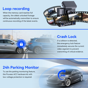 ADINKAM Enregistreur vidéo de voiture 4 canaux 2.5K+1080P avec caméra arrière, contrôle Wifi via application, vision nocturne supérieure, capteur G, écran IPS 3.0 pouces - Product Image 6