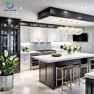 European Style <strong>Cabinets</strong> High Gloss RTA Kitchen <strong>Cabinets</strong> PVC <strong>Cabinet</strong> Door Full Kitchen Units Thailand Cabinetry for Apartments - Product Image 6