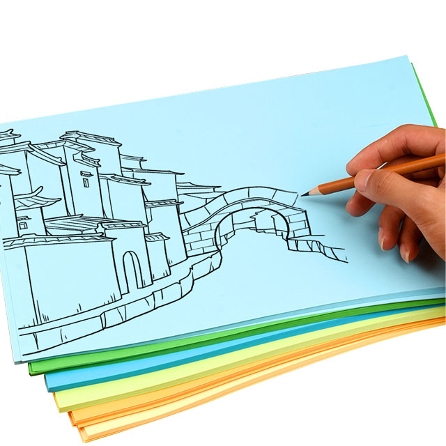 Color A4 Paper Printing Cardboard Paper Cardstock Cards Hard Colorful A4 Kraft Paper Sheets
