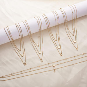 Nouveau 26 Lettre Collier Amour Coeur Perles Rondes Lettre 3 Couche Pendentif Collier Collier Fourniture - Product Image 2