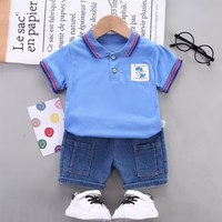 Nuevo Conjunto de Verano para Niños, Camiseta Polo Informal de Manga Corta para Niños y Niñas, Bebés e Infantes, con Estampado