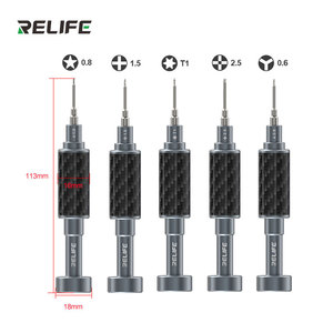 Jeu de tournevis magnétiques en acier RELIFE RL-729A S2 avec poignée en fibre de carbone et embouts antidérapants pour la <span class=keywords><strong>réparation</strong></span> de téléphones iPhone, Huawei, <span class=keywords><strong>Samsung</strong></span> - Product Image 6
