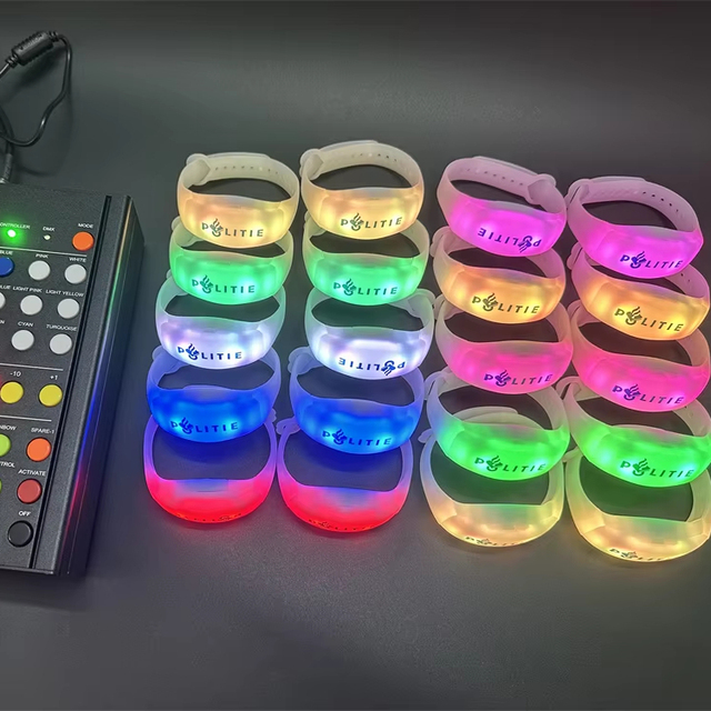 RGB Glowing LED Wristband Bracelet Radio Controlled DMX LED for Festivals Special Occasions-for Diwali Ramadan Graduation