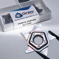 Plaquettes de rainurage et d'entretoisage PENTA24N pour tour CNC, Série PENTA 24N100/150/200/250/300/050/080, pour rainurage externe