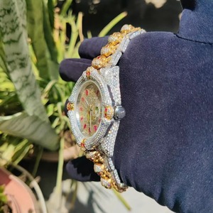 Reloj de Lujo para Hombre, Estilo Hip Hop, con Diamantes, Hecho a Mano, con Diamantes de Imitación VVS, Movimiento Automático de Cuarzo, Esfera de Negocios, Cristal - Product Image 3