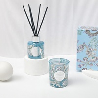 Diffuseur de parfum d'ambiance artisanal de luxe avec bougie parfumée et huiles essentielles longue durée, coffret cadeau pour les fêtes