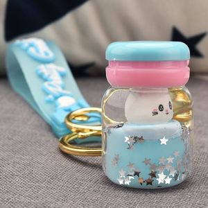 Cute Cat Keychain - <b>Mini</b> Yogurt Bottle Acrylic Pendant Kawaii Bag Charm for <b>Backpack</b> Purse Keys Wholesale - Product Image 2