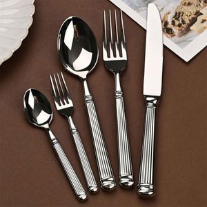 Ensemble de couverts de restaurant en acier inoxydable 18/10 de haute qualité, fourchette, couteau, cuillère, ensemble d'ustensiles, ensemble de couverts argentés et dorés, couverts en vrac - Product Image 3
