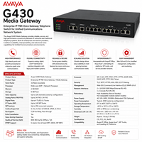 Passerelle multimédia Avaya G430, passerelle vocale IP PBX d'entreprise, commutateur téléphonique pour système de communication unifiée