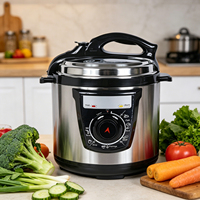 Autocuiseur Électrique à Bouton en Acier Inoxydable, Vente Chaude sur les Marchés Mondiaux pour Haricots, Viandes, Riz, Fruits de Mer à Usage Domestique