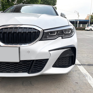 Front Windshield Decal For Bmw 3 Series G20 M Sport 320i 325i 2019 2020 2021 2022 Carbon Fiber Textured Piano Black ABS Stickers - Product Image 2