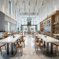 Aménagement complet de restaurant, mobilier sur mesure, design d'intérieur, présentoir commercial, comptoir de bar, décoration, rénovation de magasin