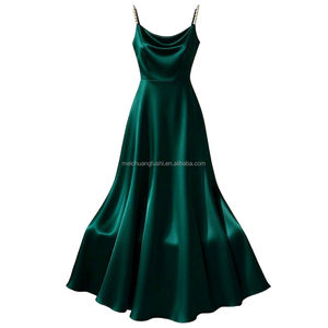 Vestido <span class=keywords><strong>de</strong></span> <span class=keywords><strong>Gala</strong></span> Largo <span class=keywords><strong>de</strong></span> Satén Personalizado para Damas, Elegantes <span class=keywords><strong>Vestidos</strong></span> <span class=keywords><strong>de</strong></span> Noche <span class=keywords><strong>de</strong></span> Seda para Mujer - Product Image 3