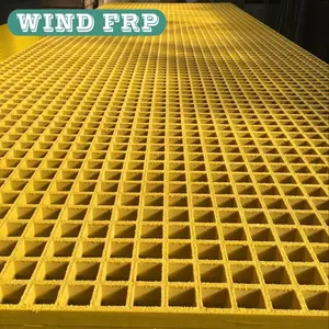 FRP grating fiberglass grating passarela com superfície grelhada para solução anti-derrapante