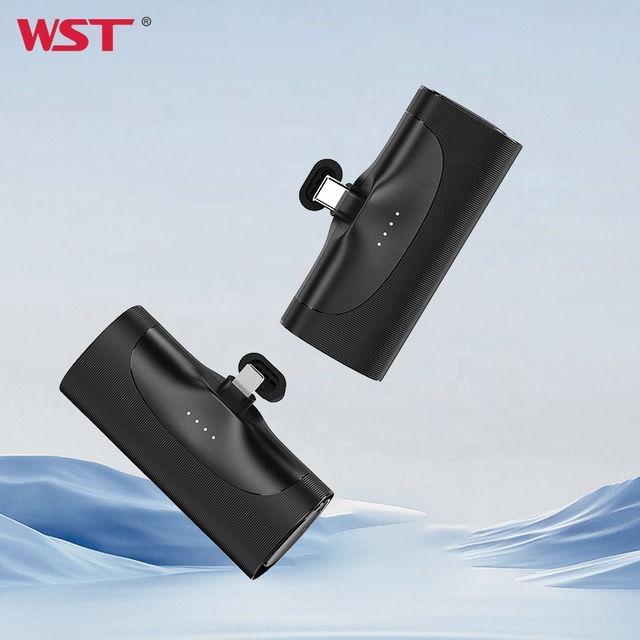 WST Power Banks Model Regular Style Portable Mobile Phone Cute Tail Small Mini Lipstick Size 5000mah Power Bank with Plug