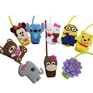 공장 도매 만화 작은 동물 실리콘 손 소독제 홀더 30ML 실리콘 향수 병 홀더 - Product Image 5