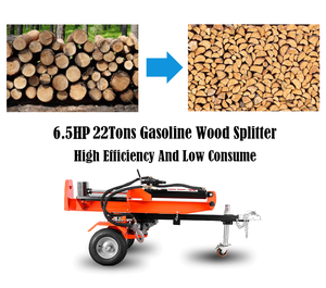 KMAX 7HP 22Ton Mini cortadora de troncos Tuv/CE Aprobación Bosque Granja Uso doméstico Cortadora de troncos 24s Tiempo de ciclo Máquina cortadora de madera - Product Image 6