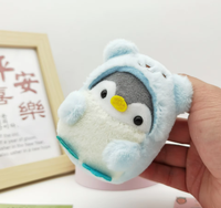 Peluche en polyester transfrontalière, modèle Pingouin 1002, pour machine à griffes, idéale pour sacs d'école, breloques de sac, ou comme petit ours pour couples