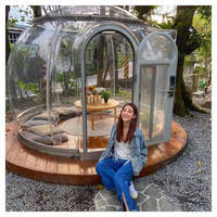 Full House Outdoor Glamping Glass Pc Géodésique Geodome Dômes Tentes à vendre Camping Dome Room