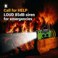Radio de survie d'urgence avec batterie 5000 mAh, panneau solaire, manivelle, chargement USB-C, alarme SOS, lampe de lecture LED, taille compacte