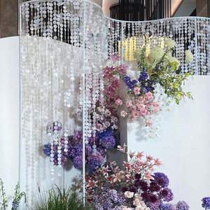 Ensemble de décoration de mariage LANJO Forest, pièces naturelles en nacre et mica pour fond de plafond et cordes de carillons éoliens d'entrée - Product Image 2