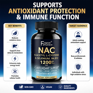 Complément alimentaire NAC 1200 mg à formule personnalisée pour augmenter les niveaux de NAD et favoriser un vieillissement sain pour hommes et femmes, capsules de NAC. - Product Image 4