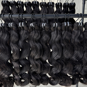 Extensiones de Cabello Humano Ondulado Suave, Color Negro Natural, Doble Trama, Cabello Grueso y Voluminoso para Suministros de Peluquería - Product Image 6