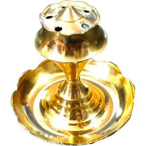 PARIJAT HANDICRAFT 5 Stick incienso titular pequeña escultura de latón para el hogar Oficina o templo para artículos Pooja temporada de otoño - Product Image 5