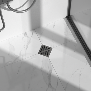 Drain de sol de douche carré moderne en acier inoxydable 304ss, anti-obstruction, anti-odeur, 4 pouces, qualité hôtel/villa, anti-éclatement - Product Image 3