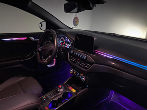 SJC 64 Couleurs - Éclairage d'ambiance dynamique pour voiture - Pour Ford <span class=keywords><strong>Focus</strong></span> 2019-2022 - Accessoires intérieurs de voiture - Éclairage d'ambiance pour mise à niveau - Product Image 3