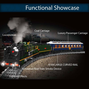 Mould King 12025S 4261 Uds <span class=keywords><strong>tren</strong></span> Serie RC Orient Express <span class=keywords><strong>tren</strong></span> modelo <span class=keywords><strong>de</strong></span> bloques <span class=keywords><strong>de</strong></span> construcción juguetes educativos técnicos regalo <span class=keywords><strong>de</strong></span> Festival - Product Image 3