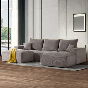 Divano letto con cuccette componibile divano letto 3 posti Grey divano <span class=keywords><strong>da</strong></span> salotto in velluto a coste convertibile in spugna componibile divani Chaise Home - Product Image 3