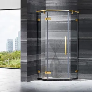 Cheap Bathroom Sliding Door Aluminum Alloy Frame Shower Door Glass Enclosure with 8mm 10mm Tempered Glass