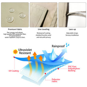Gordijn Alleen Allen En Roth Tuinhuisje Gordijnen Waterdicht Tuinhuisje Gordijnen Hardtop Vervangende Panelen Met Rits Voor Buiten - Product Image 2